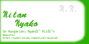 milan nyako business card